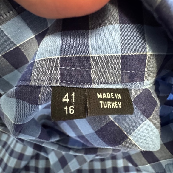 Hugo Boss Blue Checkered Casual regular Fit Button Down Shirt - Picture 8 of 10